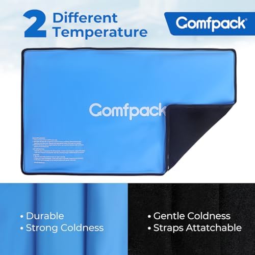 Comfpack XL Ice Pack for Injuries Reusable, 21.7 x 13 Flexible Hot Cold Pack with 3 Straps for Maximum Back and Full Body, Adjustable Cold Pack Wrap for Swelling, Bruises, Muscle Pain, Inflammation - Image 5