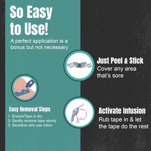 Heali Kinesiology Tape with Magnesium and Menthol, 20 Pcs Precut Strips, K Tape Roll, Knees, Physical Therapy Sports Tape for Muscles and Joints, Water Resistant, Pink Splatter - Image 5