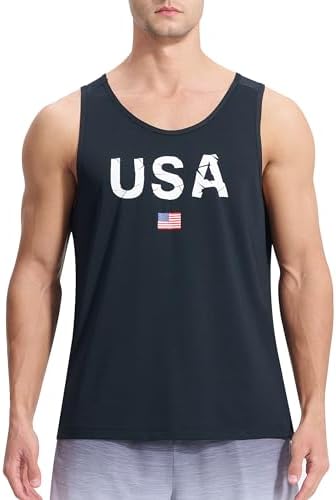 EZRUN Men's Quick Dry Workout Tank Top UPF 50+ Sweat-Wicking Gym Shirt by EZRUNSPORT