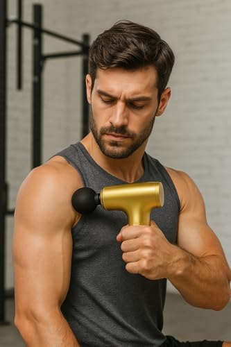 GLDN Mini Massage Gun with Luxurious Gold Finish, High Intensity Deep Tissue Percussion Massager for Back, Neck, & Body Pain, Electric Massager with 4 Massage Heads, Pain Relief Gifts for Men & Women - Image 5