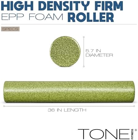 Tone Fitness High Density EPP Foam Exercise Foam Roller for Yoga, Pilates, Stretching, Massage, and Recovery | Multiple Sizes and Colors - Image 4