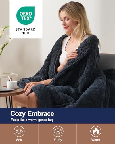 Ultra Soft Sherpa Weighted Blanket for Adults, 60"x80" 20lbs Heavy Blankets - Image 4