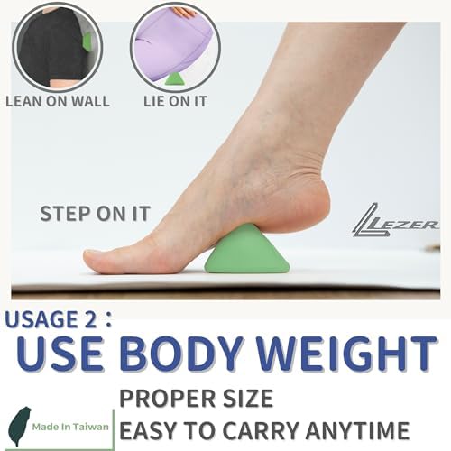 LEZER Trigger Massage Point, Manual Massage Ball, Muscle Knots Relief Tool, Myofascial Release, Physical Therapy, Deep Tissue Back Massage, Plantar Fasciitis, 2.9 in x 2.1 in (Green) - Image 4