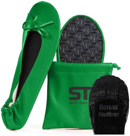 Foldable Flats for Women, Portable Ballet Shoes for Wedding &Travel Comfort by SilkyToes