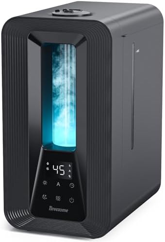 BREEZOME 6L Cool Mist Humidifier for Bedroom 50H Runtime 7-Color Mood Light by BREEZOME