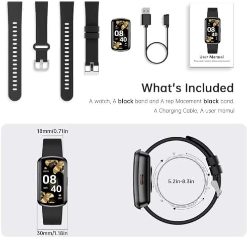 Health Fitness Tracker with 24/7 Heart Rate, Smart Watch with Blood Pressure and Blood Oxy-gen Monitor, Bulit-in 120+ Sport Mode, Sleep Tracking Waterproof Activity Tracker for Women Men - Image 6