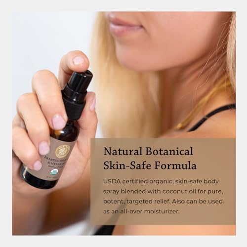 Silk Road Organic Frankincense Oil & Myrrh Body Ache Spray, USDA Certified - Image 4