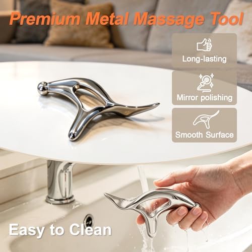 Pressure Point Massage Tool for Deep Tissue - Metal Gua Sha Tools - Image 3