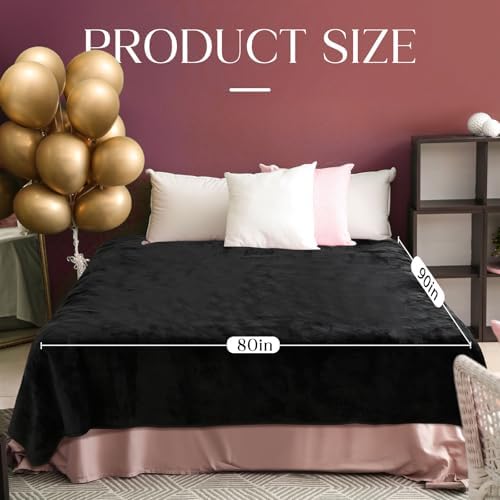 Tisancy Waterproof Gray Blanket for Dog Cat Puppy, 80'' x 90'' Double Side Leakproof Reversible Double Side Sherpa Flannel Fleece 3 Layer Lightweight Blanket, Absorb 78oz(BlackWhite), Machine Washable - Image 2