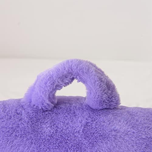 Aimuan Reading Pillow Bed Rest Pillow with Arms Rabbit Fur Cushion for Adults Teens Incline Rest Sitting up & Sleeping Snoring Pillow with Pregnancy Lumbar Back Support (Purple) - Image 6