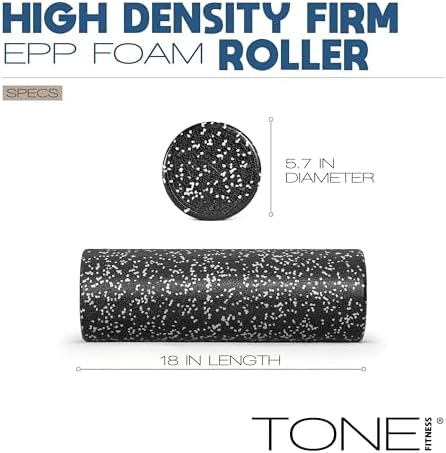 Tone Fitness High Density EPP Foam Exercise Foam Roller for Yoga, Pilates, Stretching, Massage, and Recovery | Multiple Sizes and Colors - Image 4