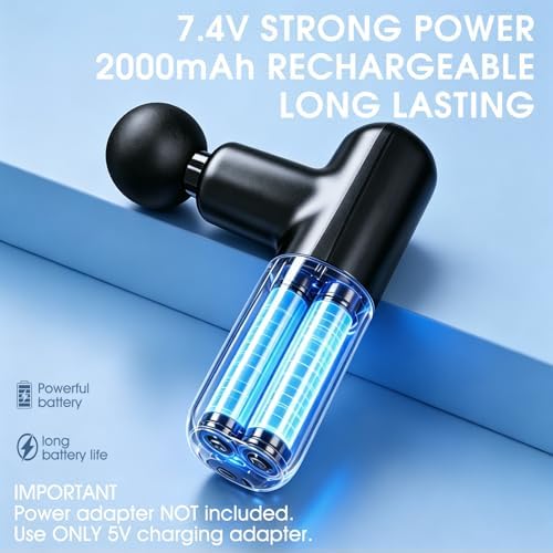 Mini Massage Gun, Powerful Yet Small Quiet Percussion Muscle Massager - Image 4
