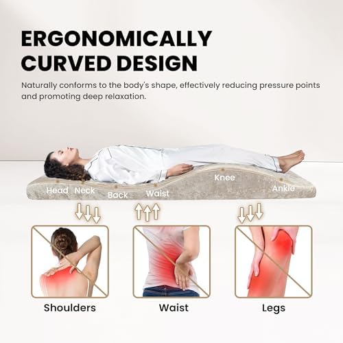 Lash Bed Foam Topper, Massage Table High-Density Foam Mattress Topper, Ergonomic Curved Lash Bed Cushion for Beauty Salon - Image 2