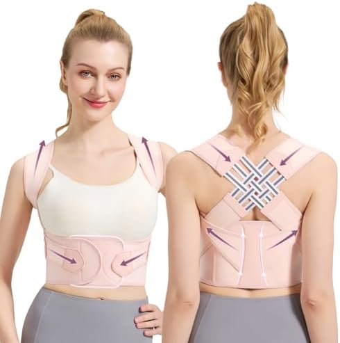 Posture Corrector for Women and Men,Adjustable Shoulder Straightener by VOKOKOYA