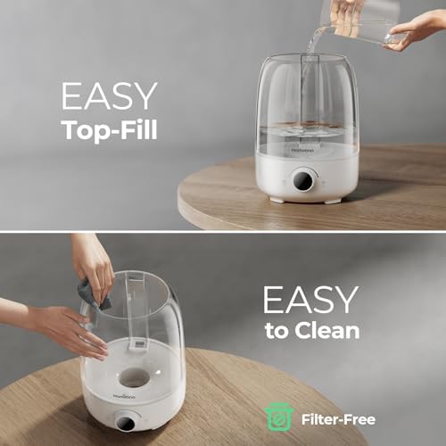 Homvana 4L Top-Fill Cool Mist Humidifiers for Bedroom, Large Room Plants - Image 5