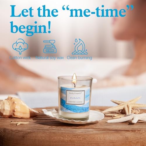 Bath and Body Gift Set for Women, Body & Earth Ocean Gift Basket, 7 Pcs Bath Sets for Women Gift with Bubble Bath, Body Lotion, Scented Candle, Spa Kit for Her, Christmas Gifts for Mom, Wife - Image 6