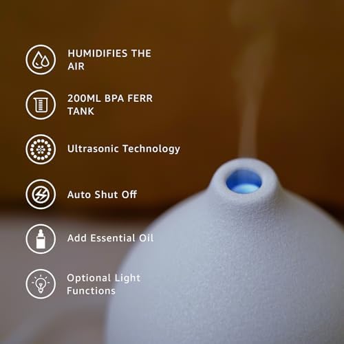 Gooamp 200ML Ceramic Essential Oil Diffuser for Home, Stone Diffuser - Image 6