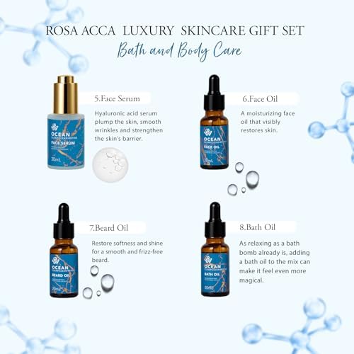 21 Pcs Men Facial Skin Care Set, Father's Day Gifts, Bath & Beard Gift Set for Men, Home Spa & Self-Care Gift Basket Set, Clay Mask, Birthday, Christmas, Valentines, Boyfriend, Anniversary, Dad - Image 4