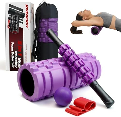 5 in 1 Foam Roller Set High Density Patented Foam Roller for Exercise by JOYENERGY