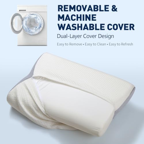 Cervical Neck Pillow, Memory Foam Contour Pillow for Side & Back Sleepers - Image 5