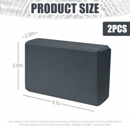 Septo 2 Pcs Yoga Blocks, 9x6x3 Inch Foam Blocks for Pilates - Image 2