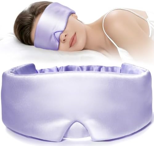 LitBear Silk Sleep Mask for Side Sleeper, Travel, Airplane, Office, Purple by LitBear