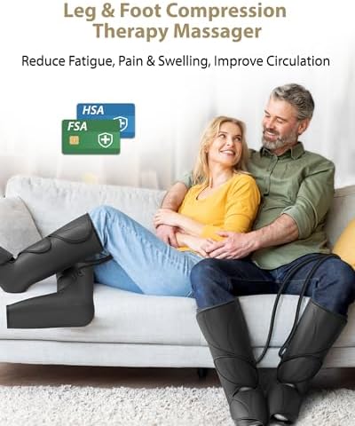 FIT KING Leg Massager for Circulation and Pain Relief, Air Compression Leg and Foot Massager to Relieve Pain Swelling Edema with 2 Size Extensions- Great Gift for Wife Mom and Dad - Image 2