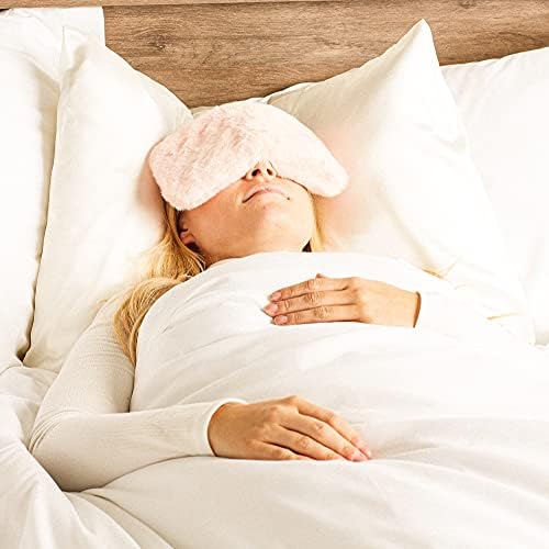 Bucky Hot & Cold Therapy Spa Collection, Reversible Ultra Luxe Eye Pillow, Plush Pink - Image 2