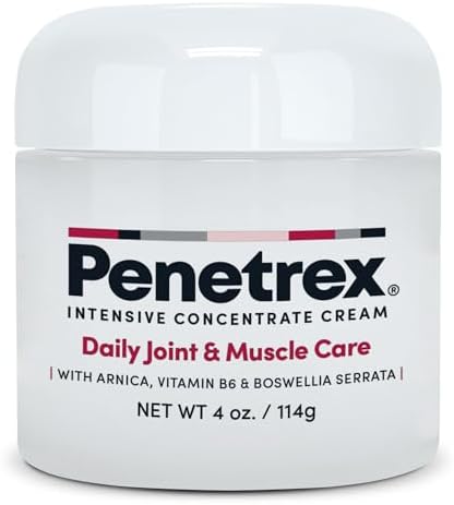 Penetrex Joint & Muscle Care - Soothing Massage Cream - Premium Whole Body Rub with Arnica, Vitamin B6 MSM & Boswellia - Non-Greasy 4oz Cream by Penetrex