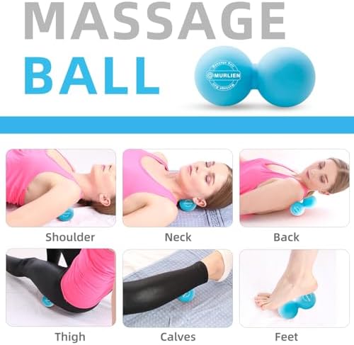Peanut Massage Ball, Double Lacrosse Ball for Myofascial Release, Trigger Point Therapy, Muscle Relief, Acupoint Massage, Alleviating Neck, Shoulder, Back, Legs, or Muscle Tension - Blue - Image 3