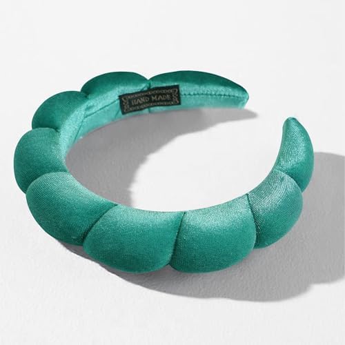 Ayesha Soft Velvet Headband for Women and Girls, Wrap Hairband for Washing Face, Shower, Makeup, Skincare, 1 Count (Pack of 1), Green - Image 2