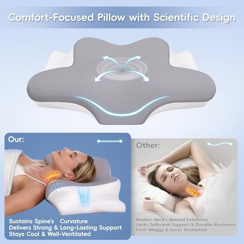 Cervical Neck Pillow, Ergonomic Memory Foam Pillow - Image 2