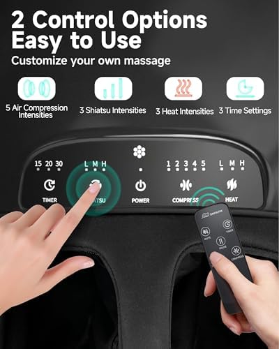Snailax Shiatsu FSA Foot Massager Plantar Fasciitis Neuropathy,HSA Eligible Feet Massage Machine with Heat,Kneading,Rolling,Scratch,Remote Control,Feet Warmer/Heater - Image 5