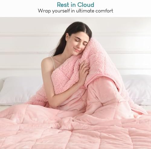 Cottonblue Fleece Weighted Blanket 10lbs for Adults Twin Size 48x72in Soft - Image 6