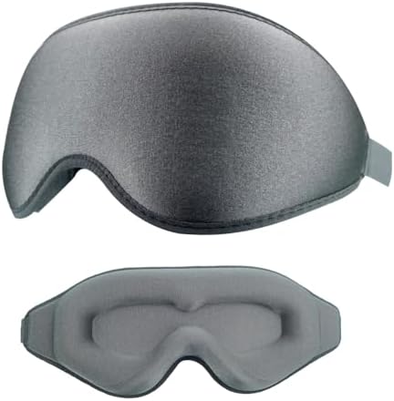 Sleep Mask for Side Sleeper Women Men, 100% Light-Blocking Eye Mask for Deeper Sleep, Zero Eye Pressure, Soft Breathable Adjustable Elastic Strap Perfect for Travel and Insomnia by Unknown