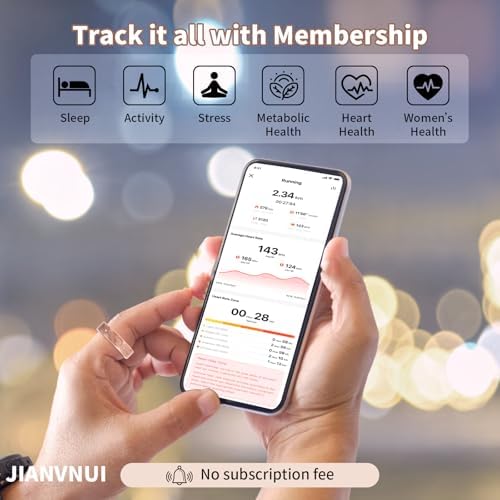 Smart Ring for Women-Men,Health-Fitness Tracker with Heart Rate, Sleep Monitor, Blood Oxygen, HRV, 128 Sports Modes, IP68 Waterproof, Gesture Control, No Subscription Fee,with iOS & Android (10) - Image 2
