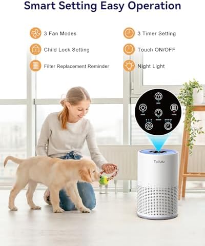Tailulu Air Purifiers for Home 1200 Ft², H13 True HEPA Air Purifier Bedroom - Image 5