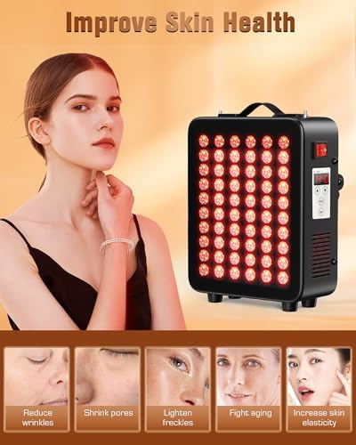 Red Light Therapy, Dual Chip Clinical Grade Infrared red Light Therapy Device with 660nm 850nm High Power Panel for Face and Body Recovery, Improve Sleep, Skin Health - Image 3