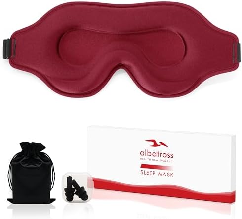 Sleep Mask for Men and Women, Lash Extensions 3D Eye Mask, Red by AlbatrossHealthNewEngland