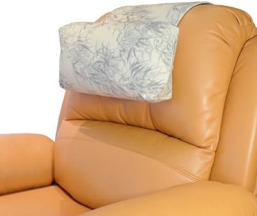 Non-Slip Head Pillow for Recliners - Neck Support Cushion with Velvet Cover for Pain Relief at Home, Office and Travel (Leaves) by AmazeCov