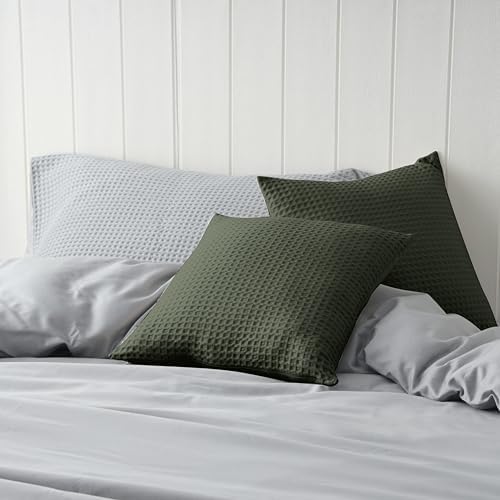 100% Egyptian Cotton 600 TC Waffle Weave Throw Pillow Covers 2 Pack - Image 6