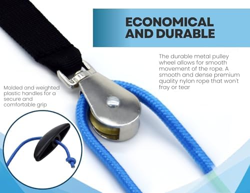 LiftAid Metal Shoulder Pulley for Physical Therapy with Exercise Guide - Improves Shoulder Strength & Range of Motion - Reduces Pain, Helps in Muscle Recovery - Physical Therapy Equipment (Blue-Metal) - Image 4