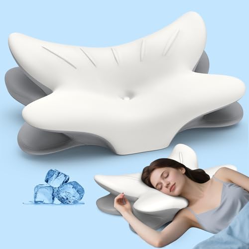 Cervical Neck Pillow for Pain Relief, Ergonomic Side Sleeper Pillow for Sleeping, Orthopedic Contour Memory Foam Bed Rest Pillows for Sleeping, Cooling Cervical Pillow for Back Stomach Sleepers by TujamiCervicalNeckPillow