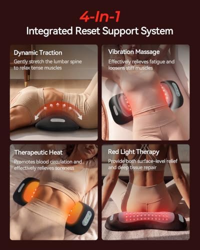 FliKEZE Electric Lumbar Support Pillow with Red Light Massage - Image 3