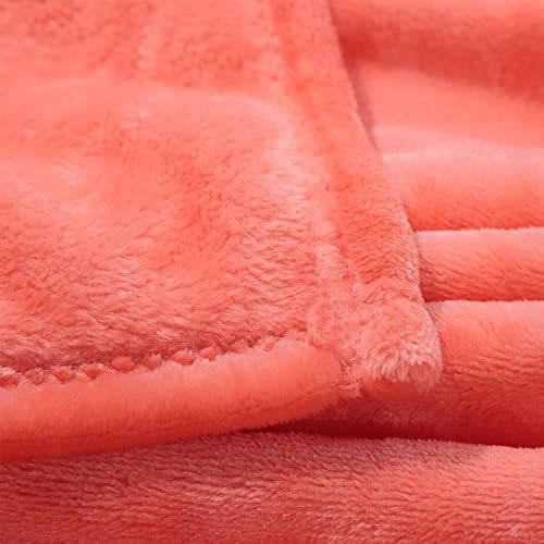 NANPIPER Fleece Blankets, Super Soft Flannel Queen Size Blanket for Bed, Luxury Cozy Microfiber Plush Fuzzy Blanket,Living Coral - Image 6