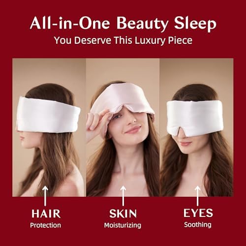 Silk Sleep Mask for Women and Men, Side Sleeper, 22 Momme Pure Mulberry Silk Total Blackout 100% Mulberry Eye Mask with Adjustable Headband Full Size, Eye Masks for Sleeping and Travel - Image 6