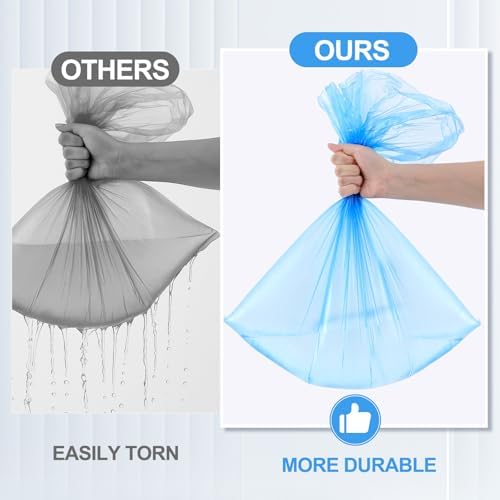 AmazingSpark 50 Pcs Blue Disposable Foot Bath Liners Heavy Duty Thickening Plastic Portable Foot Tub Liner Large Pedicure Spa Bags for Hotel Home Use 25.6 x 21.6 Inches - Image 4