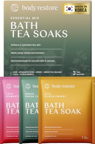 Body Restore Bath Tea Soaks Birthday Gift for Women & Men - Variety 3 Pack by BodyRestore