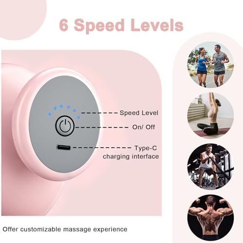 DEITY 4 Heads Handheld Massage Gun Deep Tissue, Electric Body Massager, Percussion Muscle Massager for Easing Shoulder and Back Tension, with Reverse Thrust Function - Image 6
