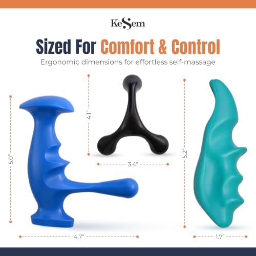 Manual Trigger Point Massage Tool Set, 3 Pack Deep Tissue Massage Tools With Thumb Saver & 3-Legged Massage Knobs, Handheld Pressure Point Massager For Neck, Back, Shoulders, Legs, Feet & Full Body - Image 6